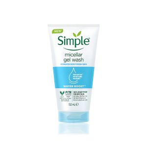 Simple Water Boost Micellar Gel Face Wash Bangladesh - hydrating gel cleanser for sensitive skin by Simple UK