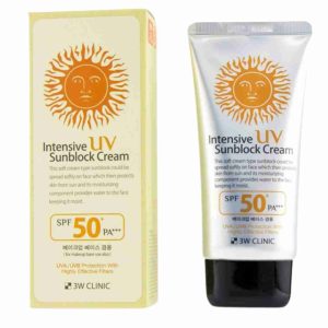3W Clinic Intensive UV Sunblock Cream SPF50 Korean sunblock for all skin types