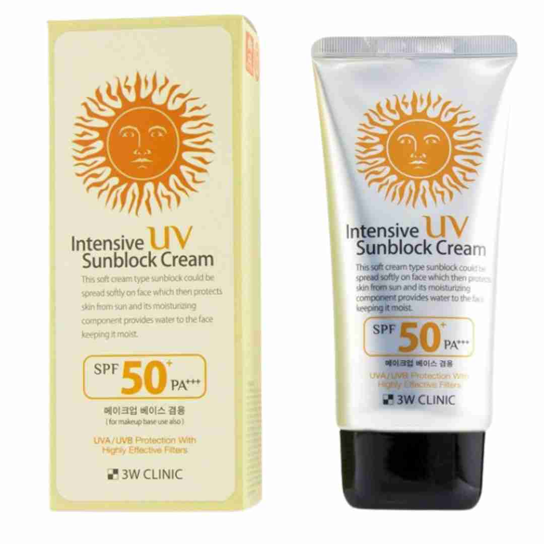 3W Clinic Intensive UV Sunblock Cream SPF50 Korean sunblock for all skin types